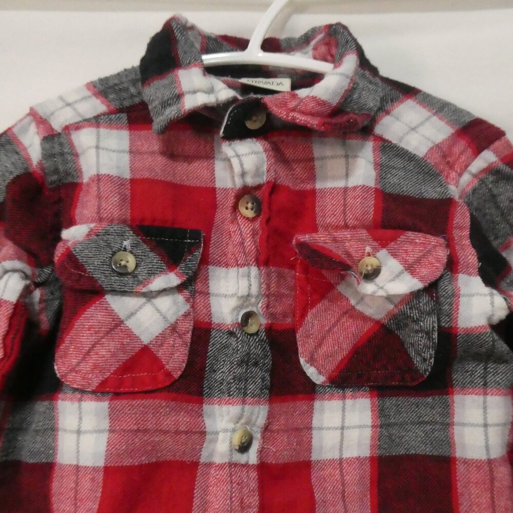 NEVADA | 2T | Button-Up Cotton Flannel Plaid Shirt | Pockets